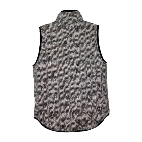 J. CREW Herringbone Down & Waterfowl Feather Blend Quilted Puffer Zip Up Women's - Picture 7 of 11